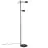 Nordlux Clyde Floor Lamp Metal Black 8W 350lm - 827 Extra Warm White | 3-Step Dimmable