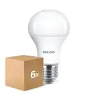 Multipack 6x Philips  CorePro LED Bulb E27 Pear Frosted 10W 1055lm - 827 Extra Warm White | Replaces 75W